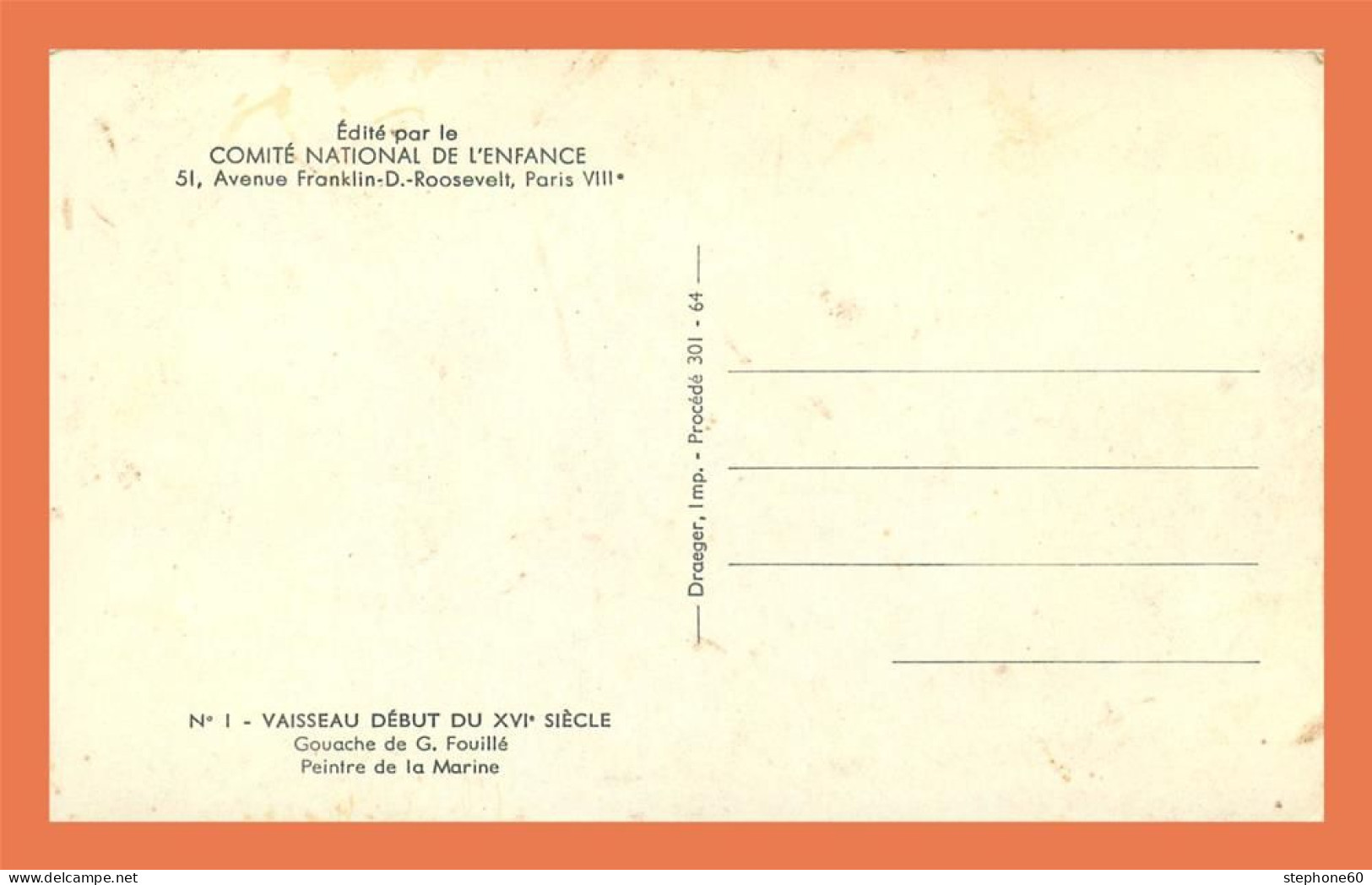 A689 / 271 Comité National De L'Enfance Vaisseau ( Bateau ) - Fischerei