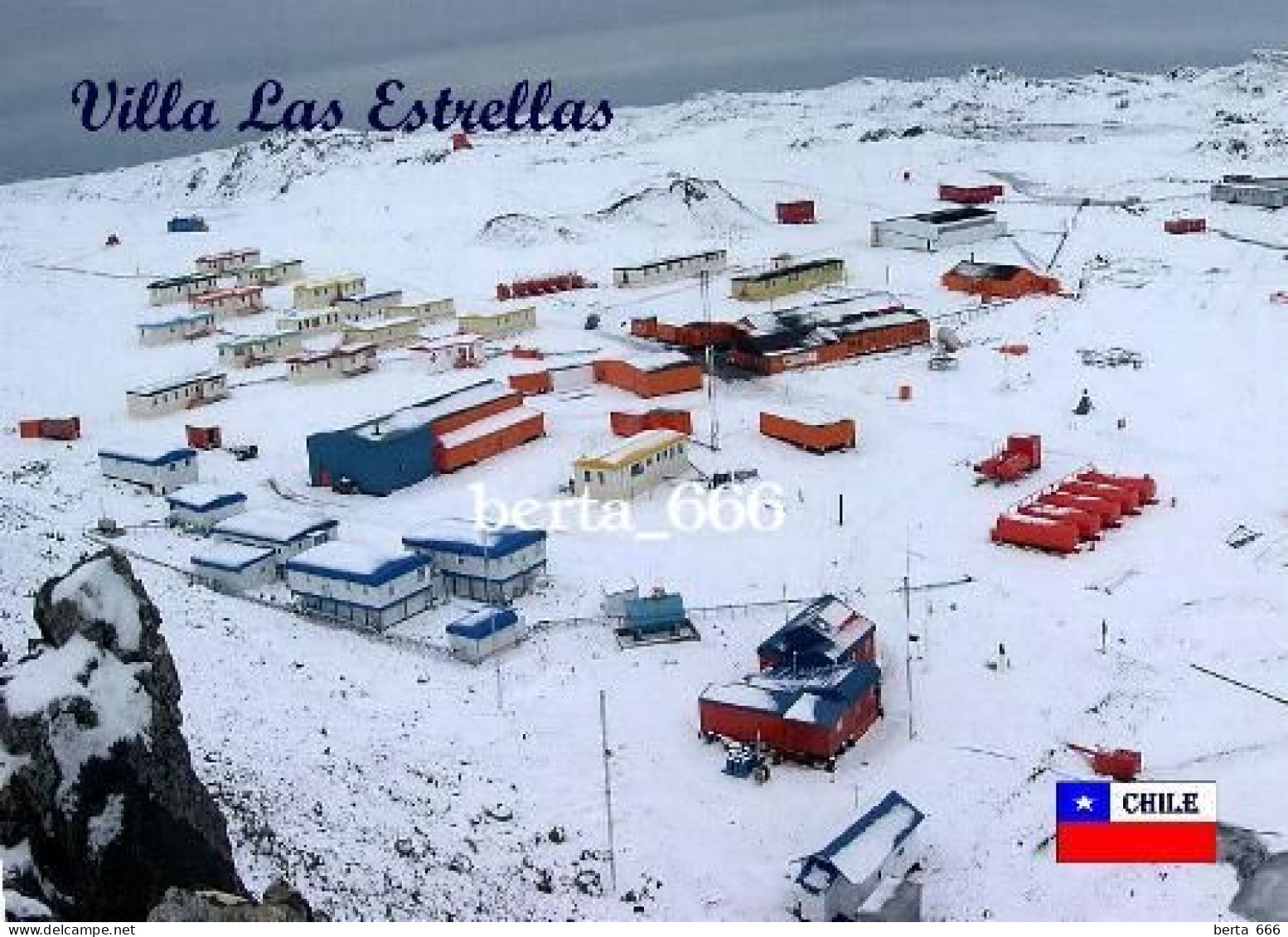 Antarctica Villa Las Estrellas Research Station Chile New Postcard - Otros & Sin Clasificación