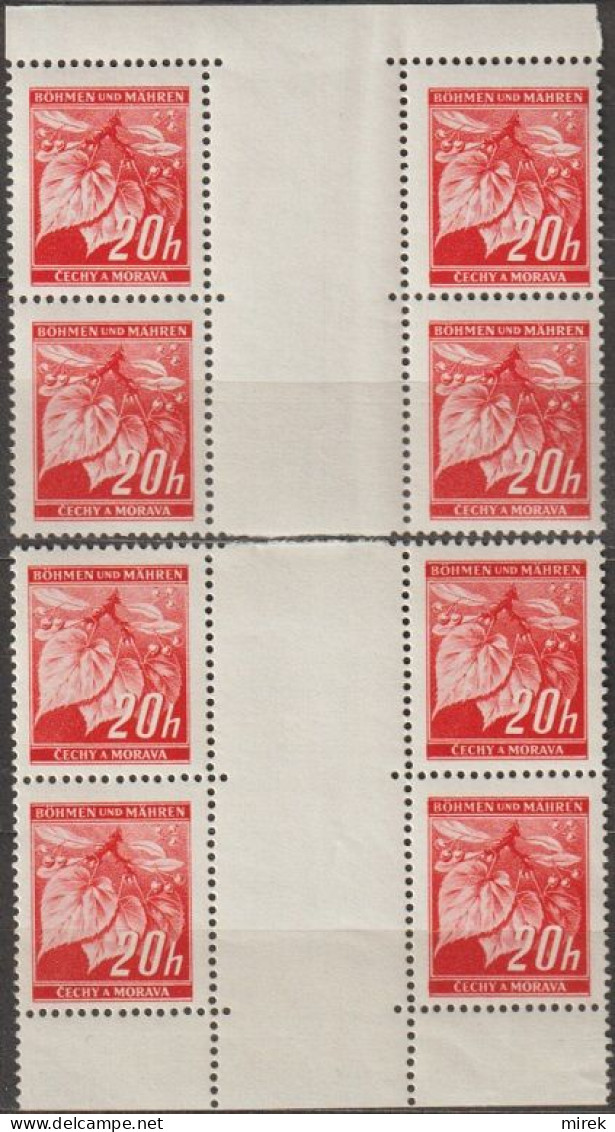051/ Pof. 22, Small Border Pair Interarchs - Unused Stamps