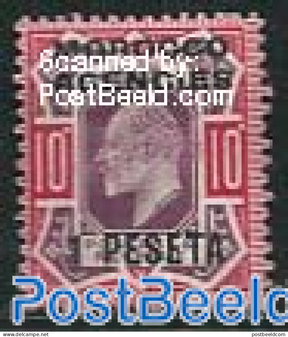 Great Britain 1907 1Pta, Morocco Agencies, Stamp Out Of Set, Unused (hinged) - Ongebruikt