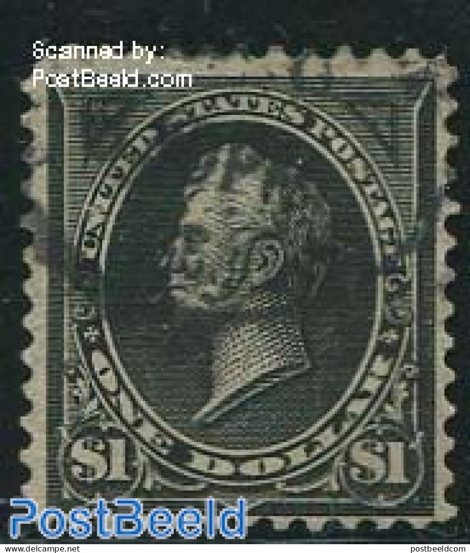 United States Of America 1895 $1, With WM, Type II (round Circle), Used Stamps - Oblitérés