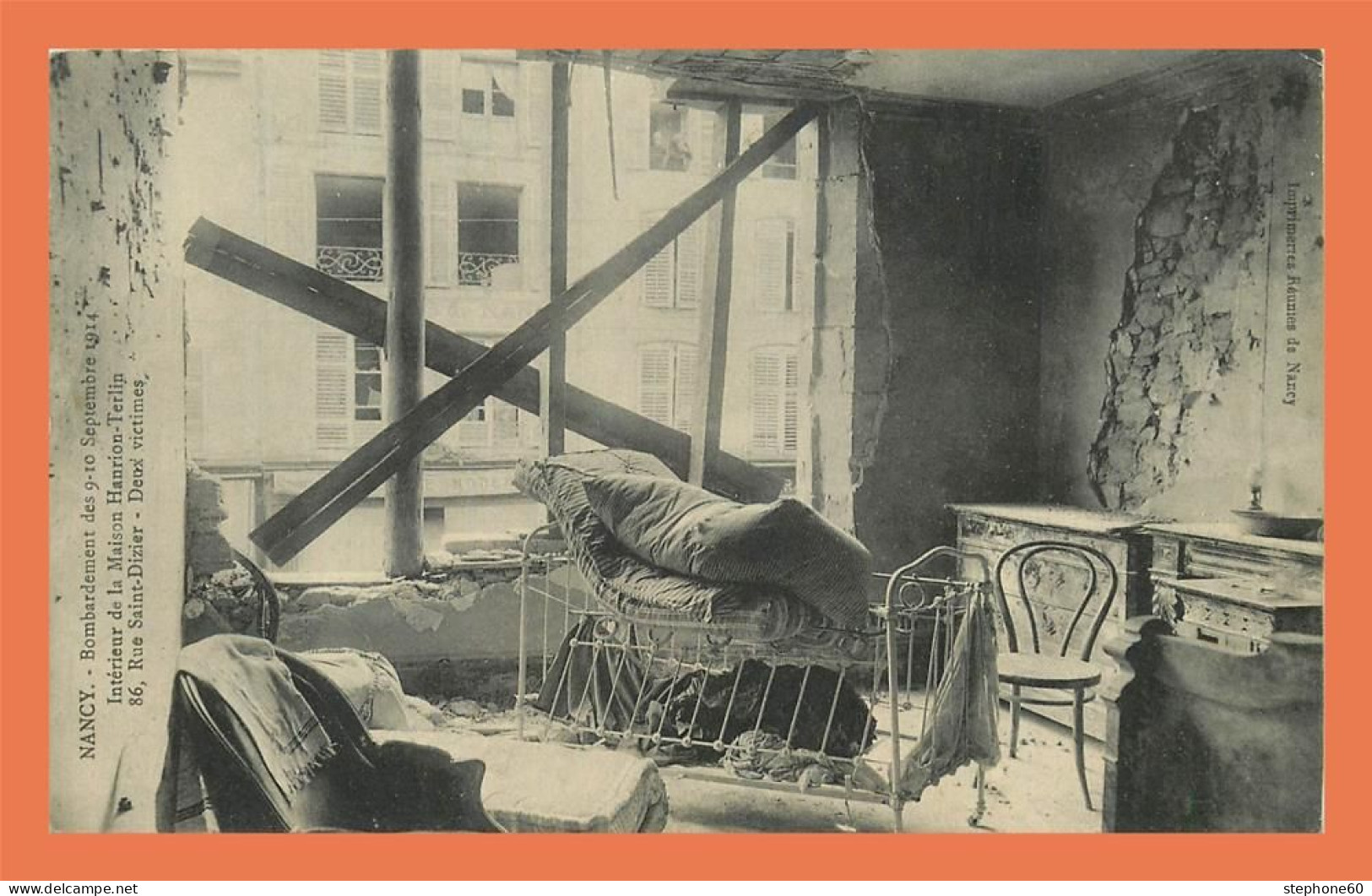 A700 / 283 54 - NANCY Bombardement 1914 Maison Henrion Terlin - Nancy
