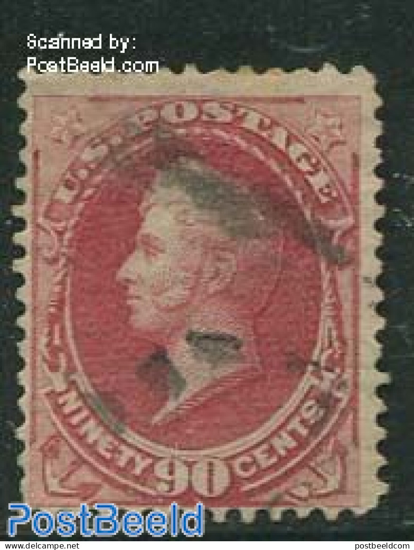 United States Of America 1870 90c Carmine, Used, Used Stamps - Gebruikt