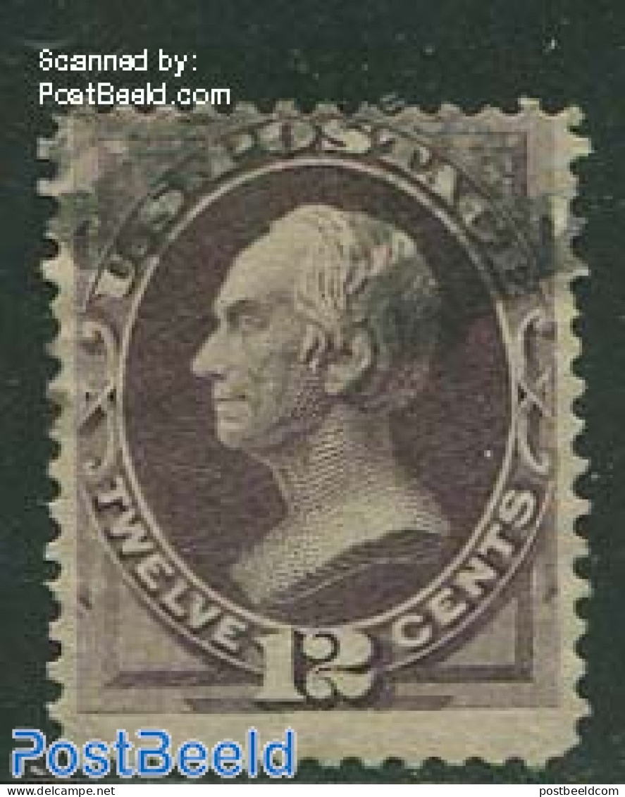 United States Of America 1870 12c, Violet, Used, Used Stamps - Gebruikt