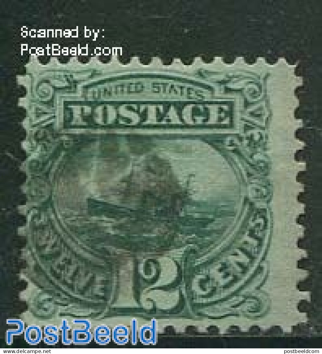 United States Of America 1869 12c Green, Used, Used Stamps, Transport - Ships And Boats - Gebruikt