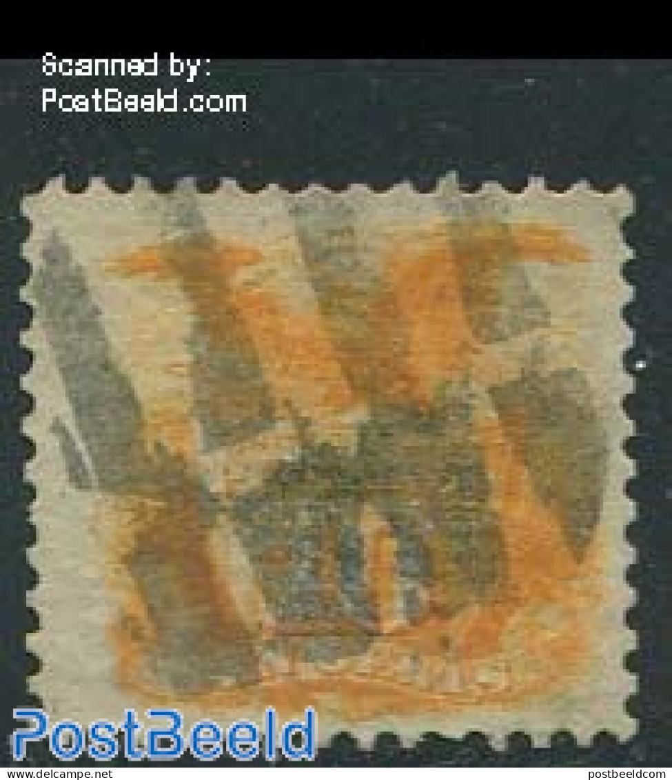 United States Of America 1869 30c Orange, Used, Used Stamps, Nature - Birds - Birds Of Prey - Gebruikt