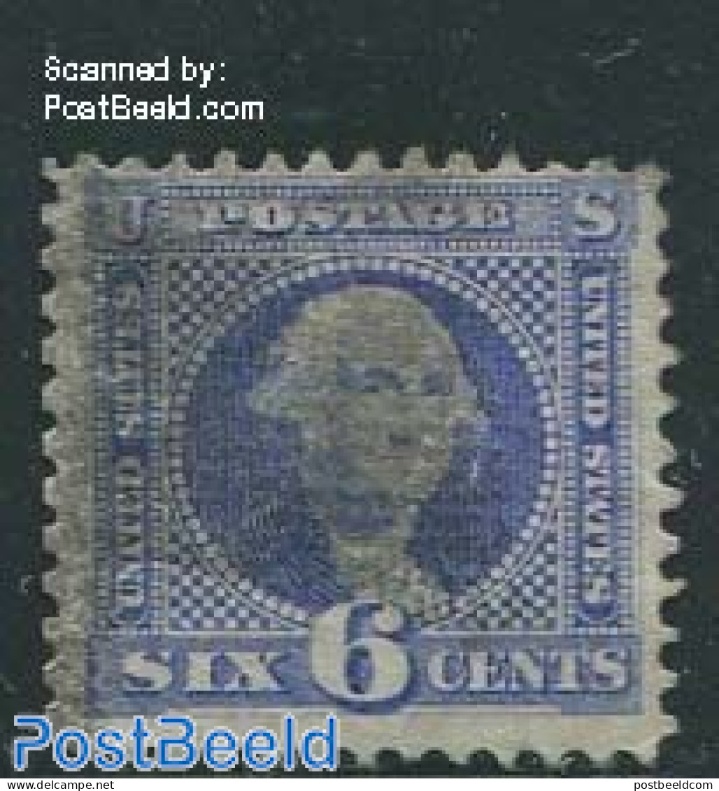 United States Of America 1869 6c Blue, Used, Used Stamps - Oblitérés