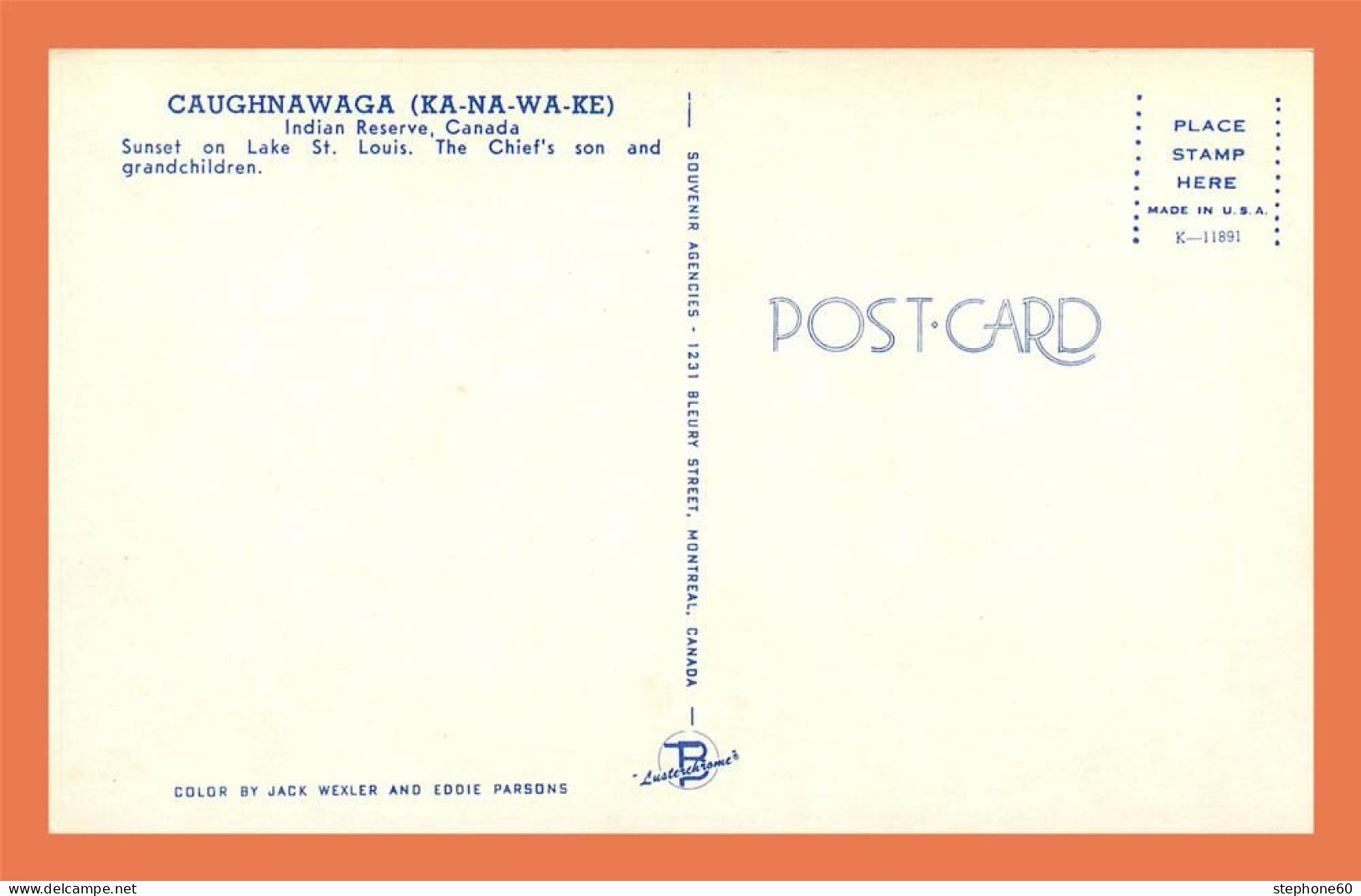 A705 / 563 Caughnawaga Indian Reserve Canada - Moderne Ansichtskarten