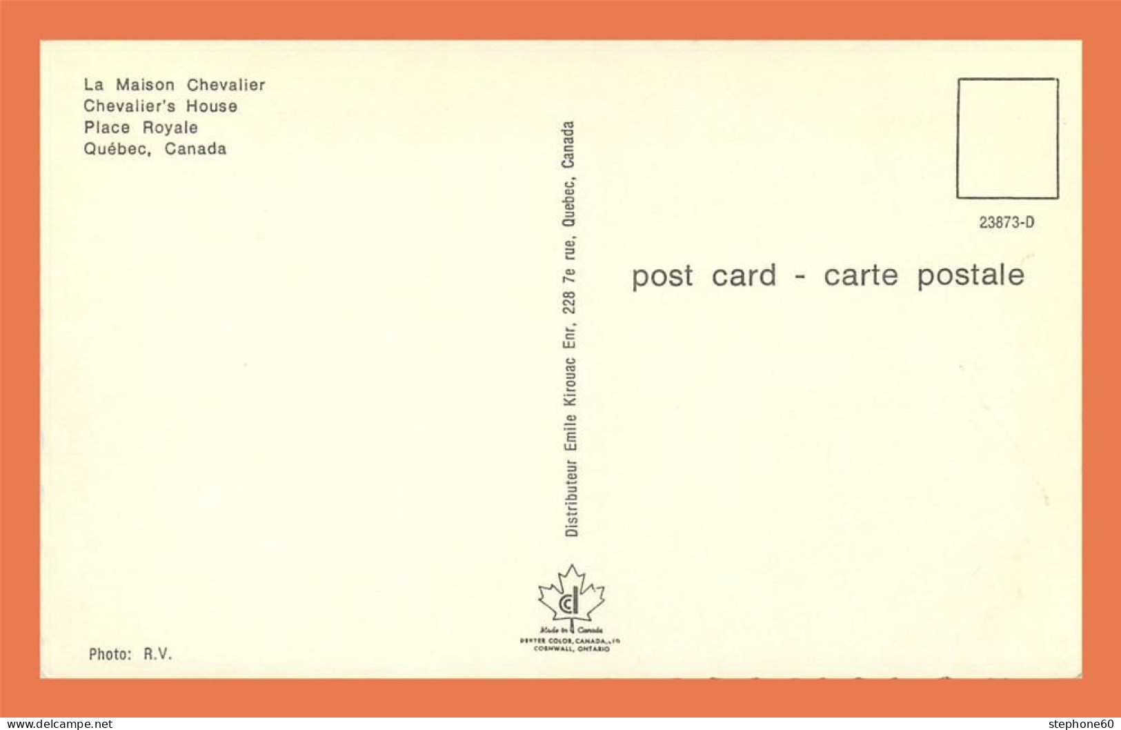 A705 / 555 Maison Chevalier Quebec - Postales Modernas