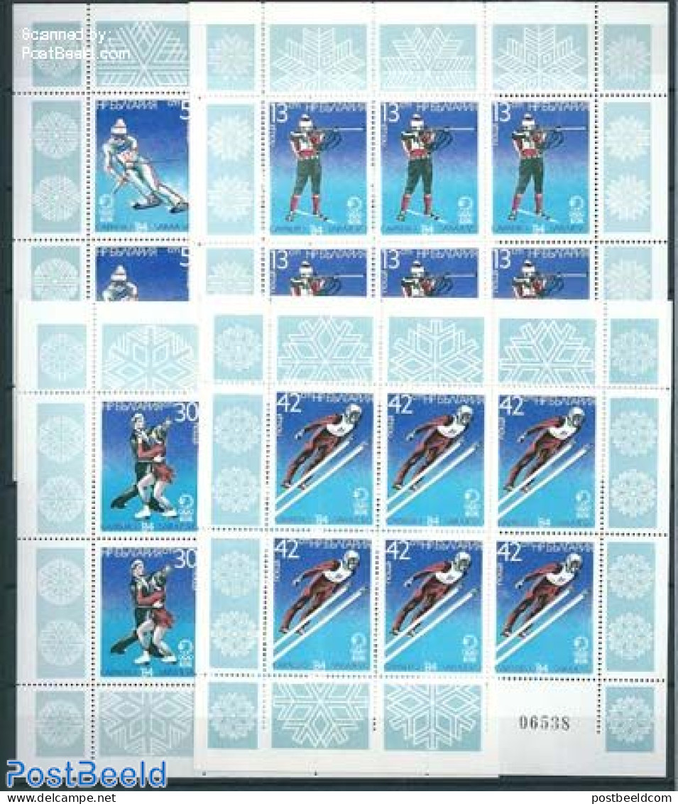 Bulgaria 1984 Olympic Winter Games 4 M/ss, Mint NH, Sport - Olympic Winter Games - Skiing - Ongebruikt