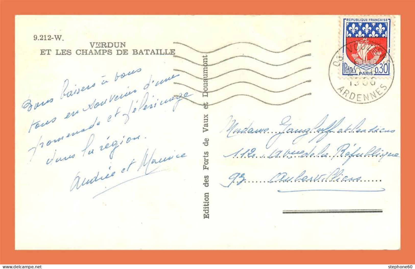 A707 / 115 55 - VERDUN Et Ses Champs De Bataille Carte Géographique Multivues - Verdun