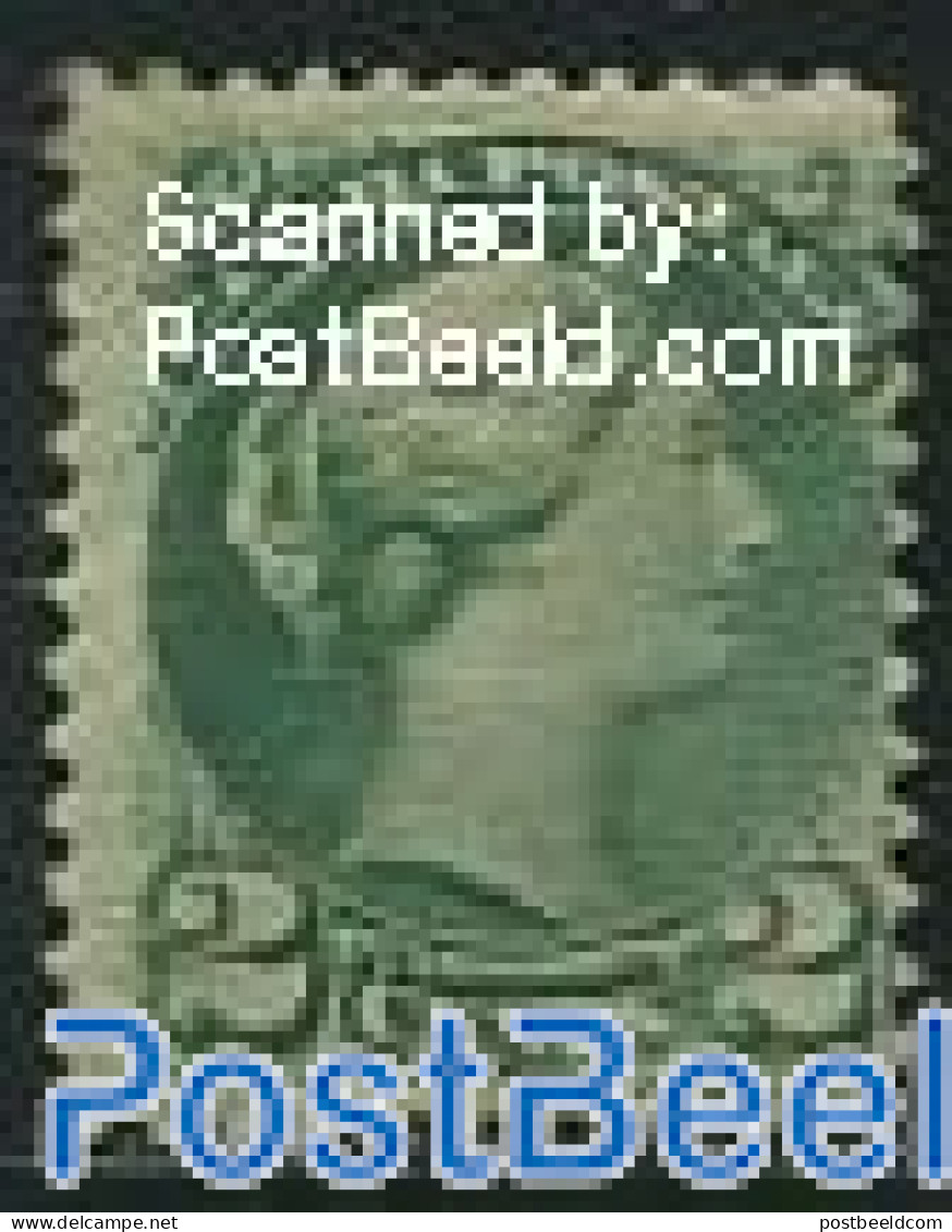 Canada 1870 2c, Bluishgreen, Stamp Out Of Set, Unused (hinged) - Ongebruikt