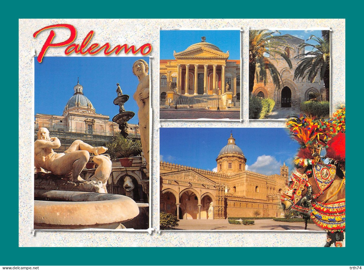 Italie Palerme  ( Multivues, Fontaine, église ) - Palermo