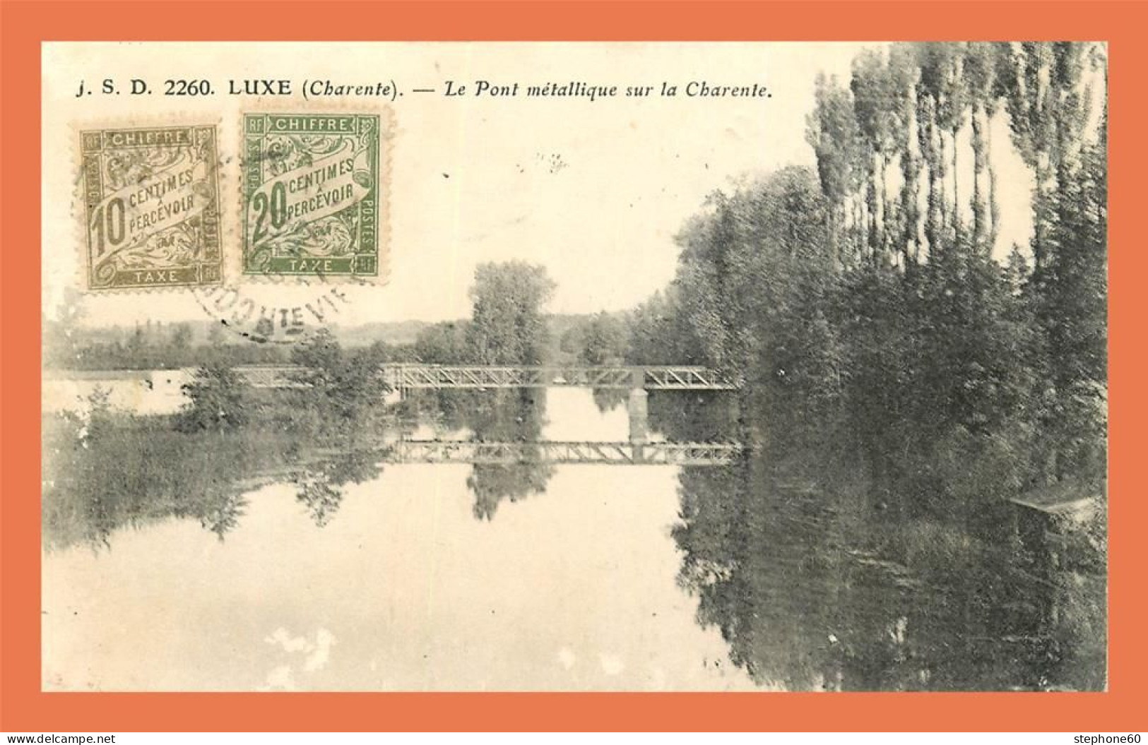 A716 / 355 16 - LUXE Pont Métallique Sur La Charente ( Timbre Taxe ) - Autres & Non Classés