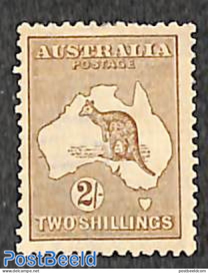 Australia 1915 2Sh, WM A-thin Crown, Brown, Stamp Out Of Set, Unused (hinged), Nature - Various - Animals (others & Mi.. - Nuovi