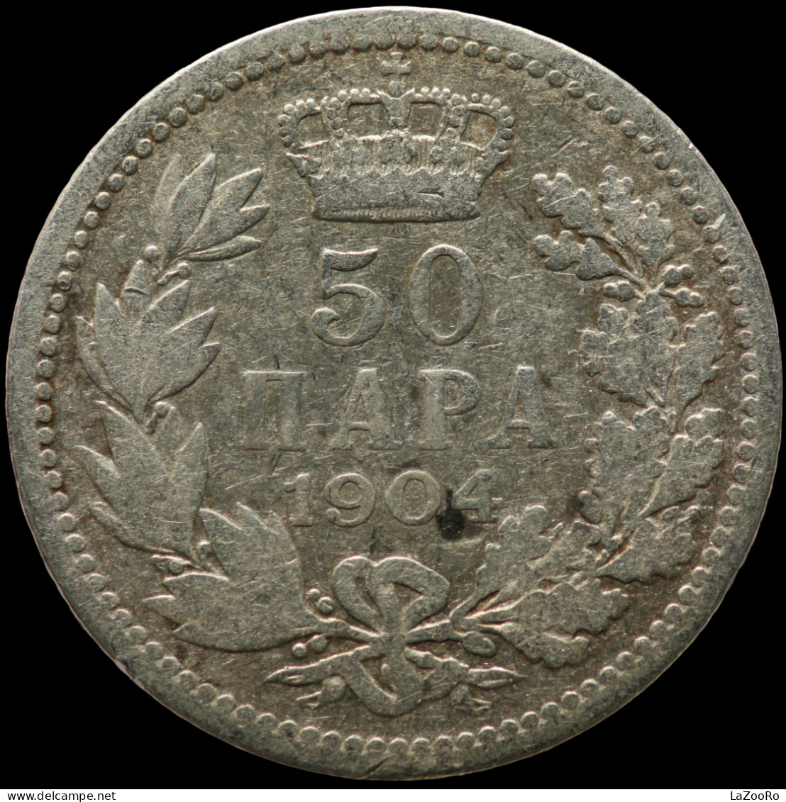 LaZooRo: Serbia 50 Para 1904 VF - Silver - Servië