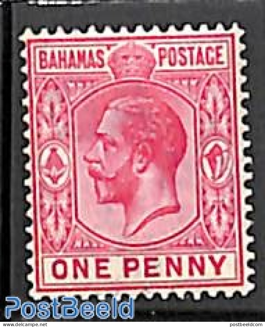 Bahamas 1912 1d, WM Mult. Crown-CA, Stamp Out Of Set, Unused (hinged) - Otros & Sin Clasificación