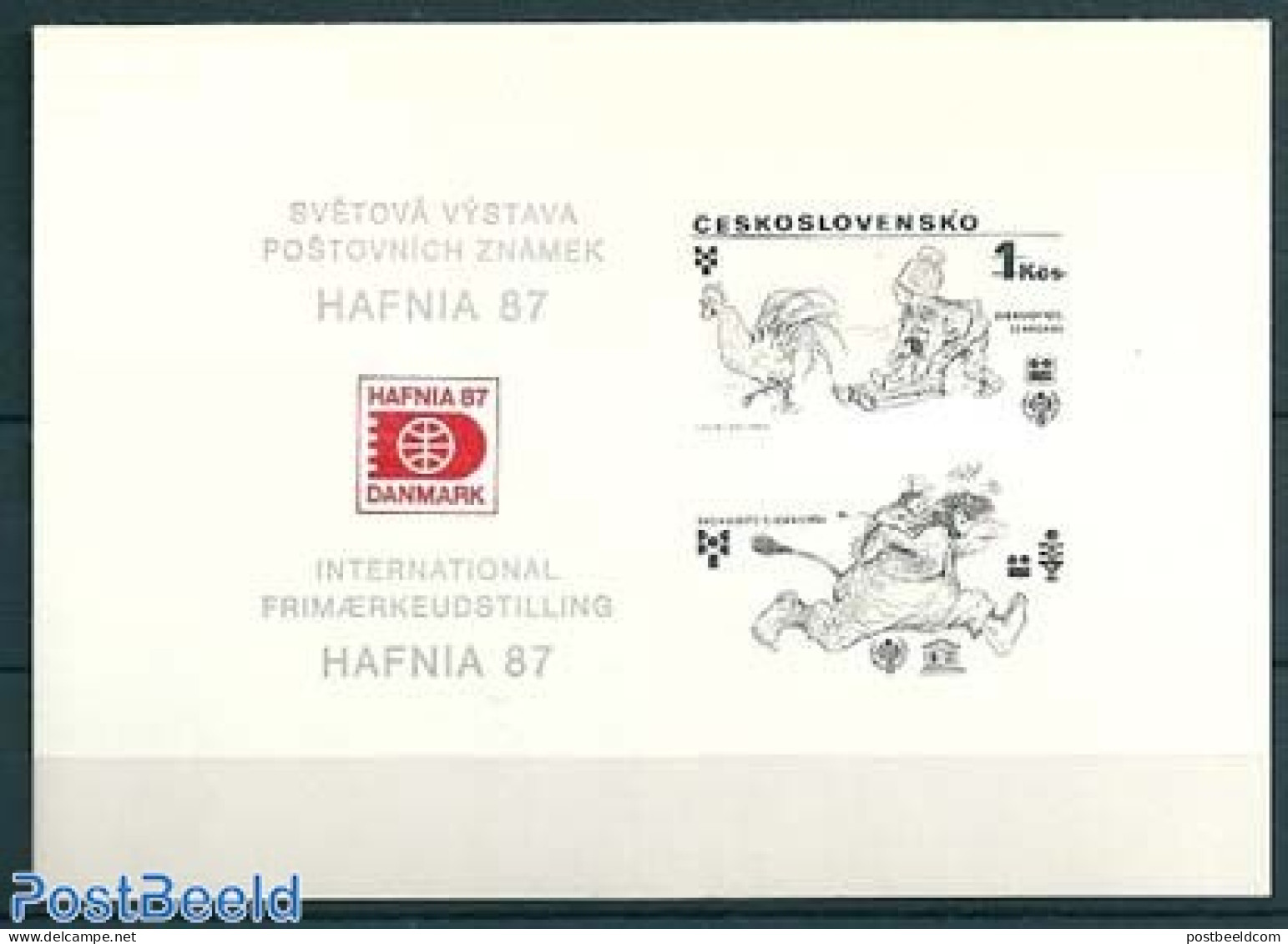 Czechoslovkia 1979 International Year Of The Child, Special Sheet, Mint NH, Nature - Various - Animals (others & Mixed.. - Altri & Non Classificati