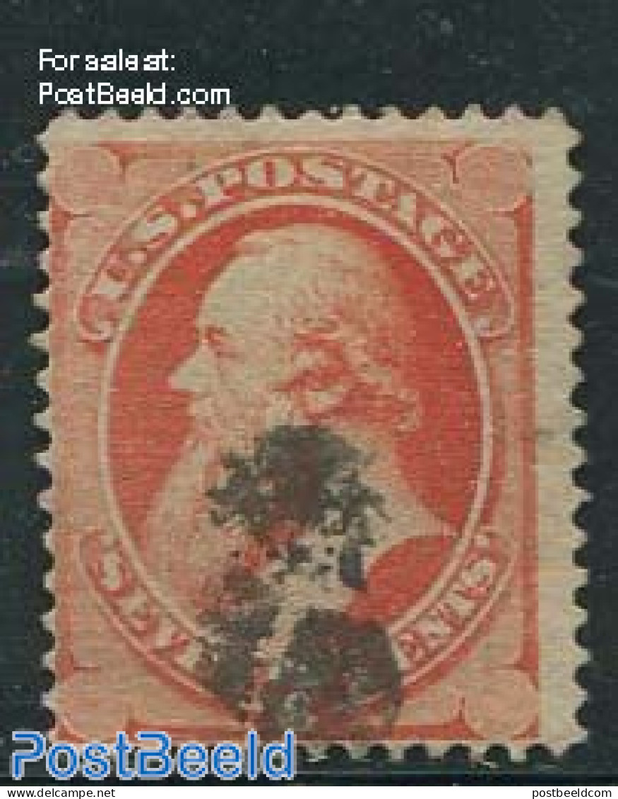 United States Of America 1870 7c Orange/red, Used, Used Stamps - Usados