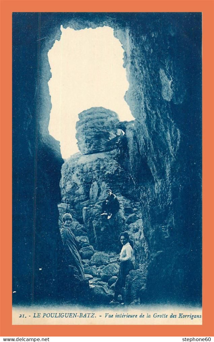 A719 / 035 44 - BATZ Le POULIGUEN Vue Intérieure De La Grotte Des Korrigans - Batz-sur-Mer (Bourg De B.)