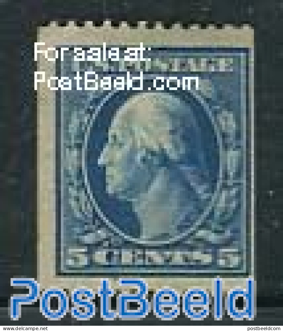 United States Of America 1908 5c, Vertical Imperforated, Stamp Out Of Set, Unused (hinged) - Ungebraucht