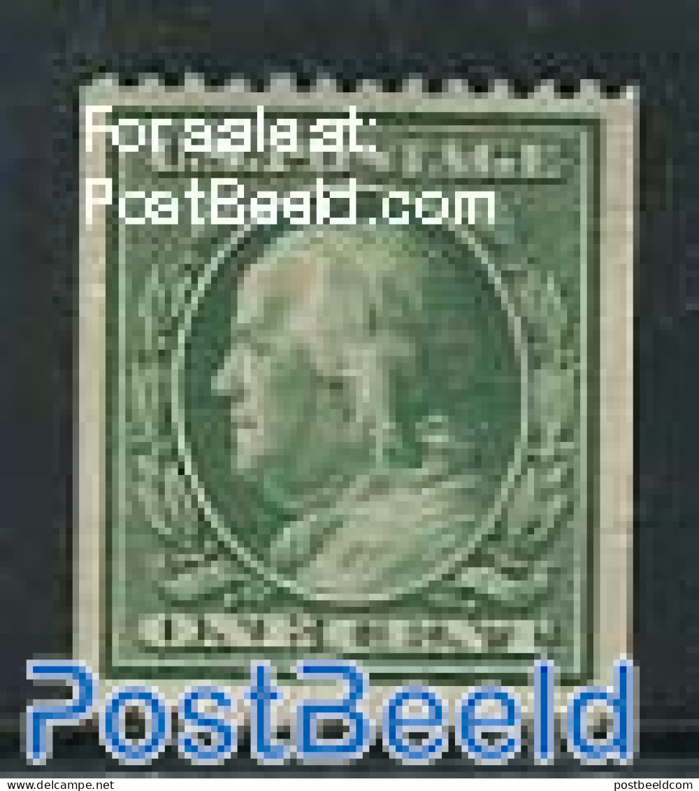 United States Of America 1908 1c, Vertical Imperforated, Stamp Out Of Set, Unused (hinged) - Neufs