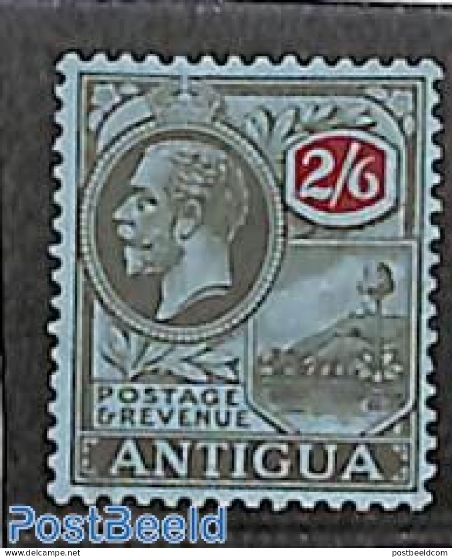 Antigua & Barbuda 1921 2/6sh, WM Script-ca, Stamp Out Of Set, Unused (hinged) - Antigua Y Barbuda (1981-...)