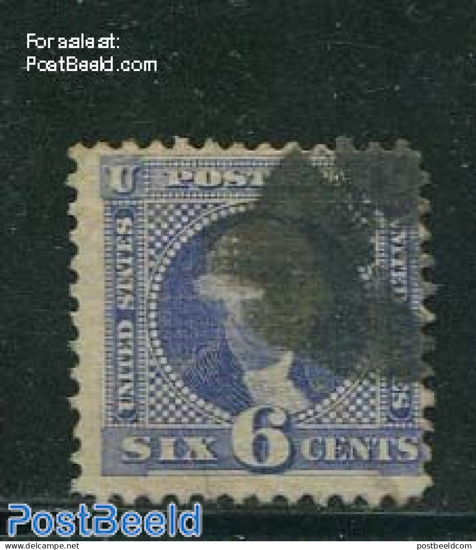 United States Of America 1869 6c Ultramarine, Used, Used Stamps - Usati