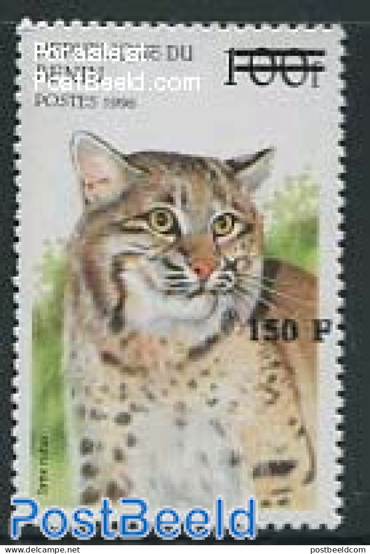 Benin 2000 150F On 100F  Overprint, Mint NH, Nature - Cat Family - Unused Stamps