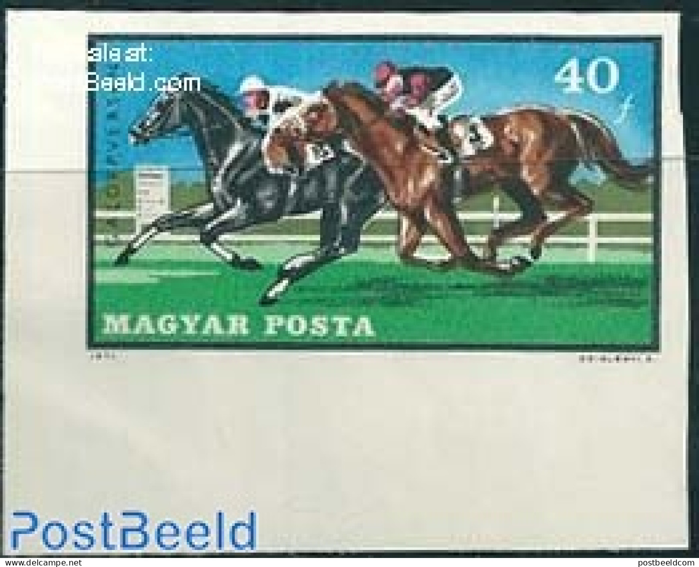 Hungary 1971 40f Without Yellow Colour, Mint NH, Nature - Various - Horses - Errors, Misprints, Plate Flaws - Unused Stamps