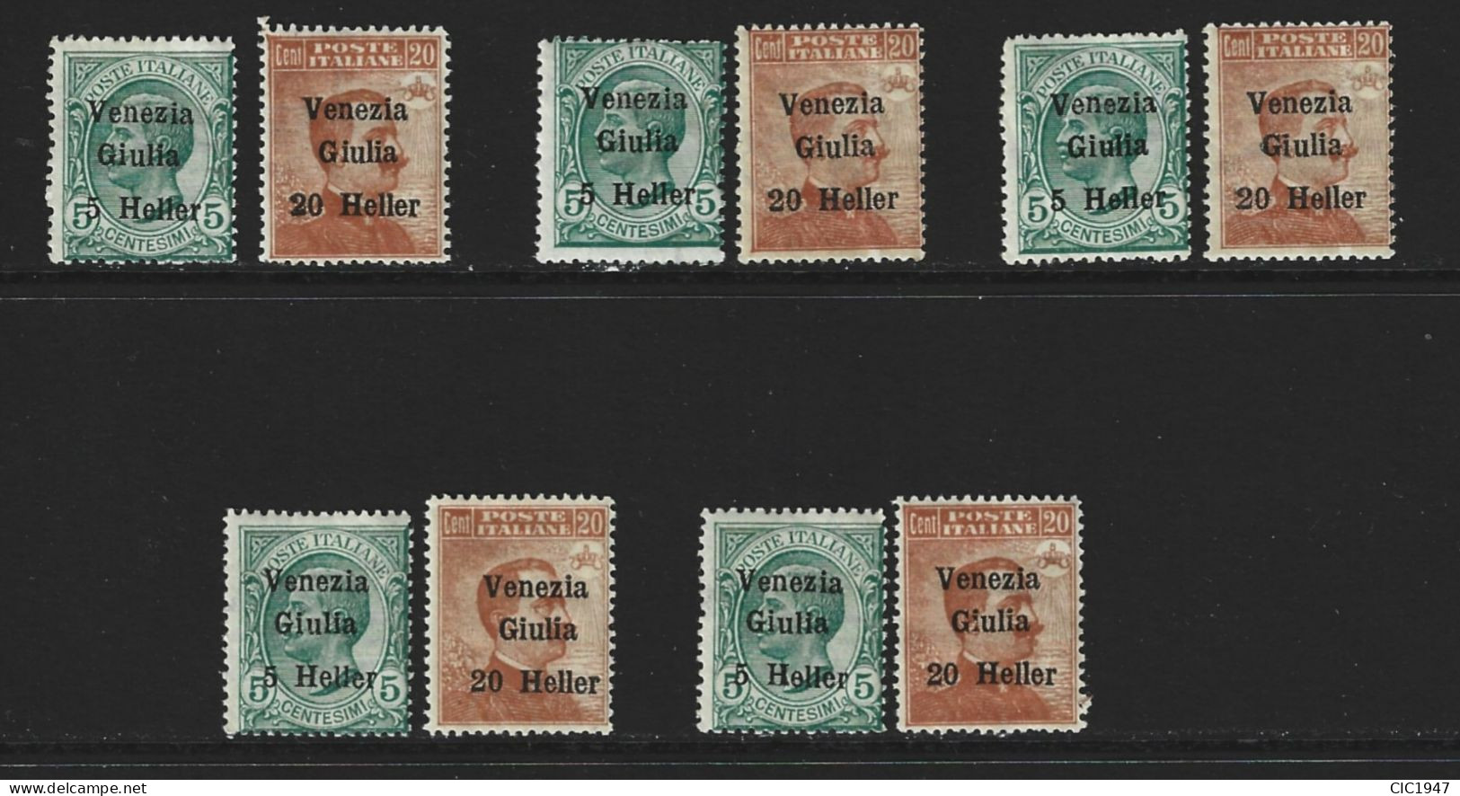 Occupazioni Venezia Giulia Serie Heller X 5 Mnh** - Venezia Giuliana