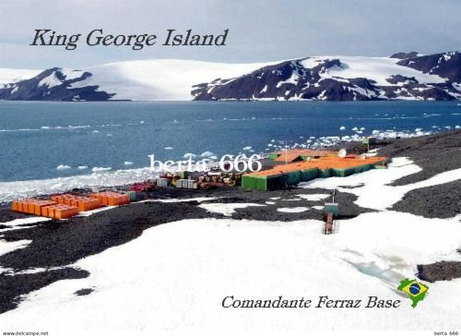 Antarctica Comandante Ferraz Base Brazil New Postcard - Andere & Zonder Classificatie