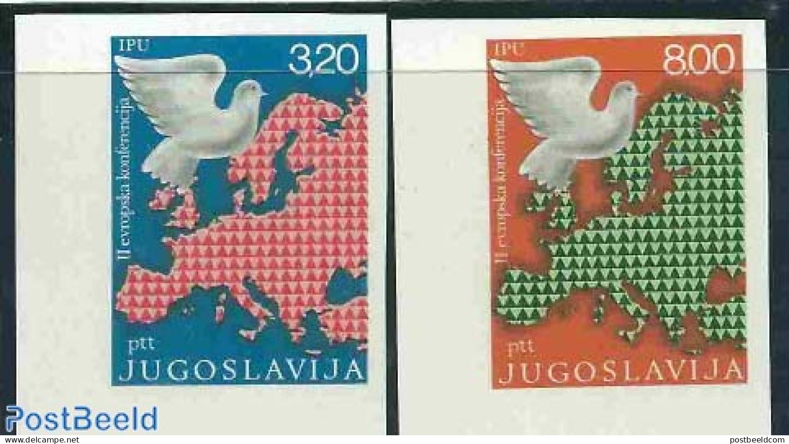 Yugoslavia 1975 European Safety Conference 2v IMPERFORATED, Mint NH, History - Nature - Various - Europa Hang-on Issue.. - Ungebraucht