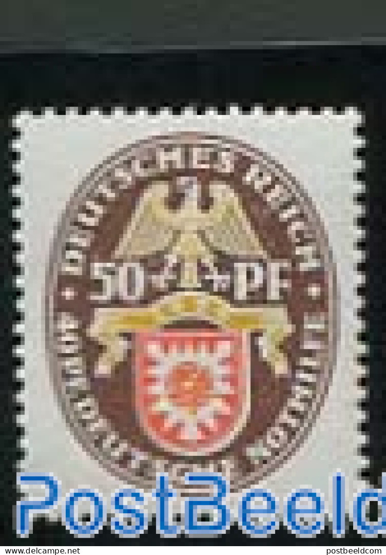 Germany, Empire 1929 50+40pf, Stamp Out Of Set, Mint NH, History - Coat Of Arms - Unused Stamps