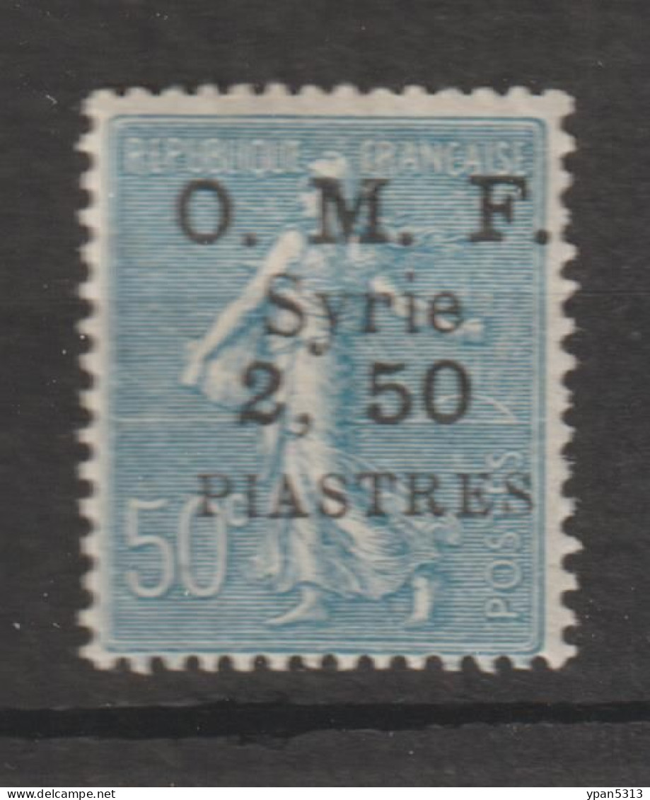 OMF Syrie 87* Type I Et Chiffres écartés. - Unused Stamps