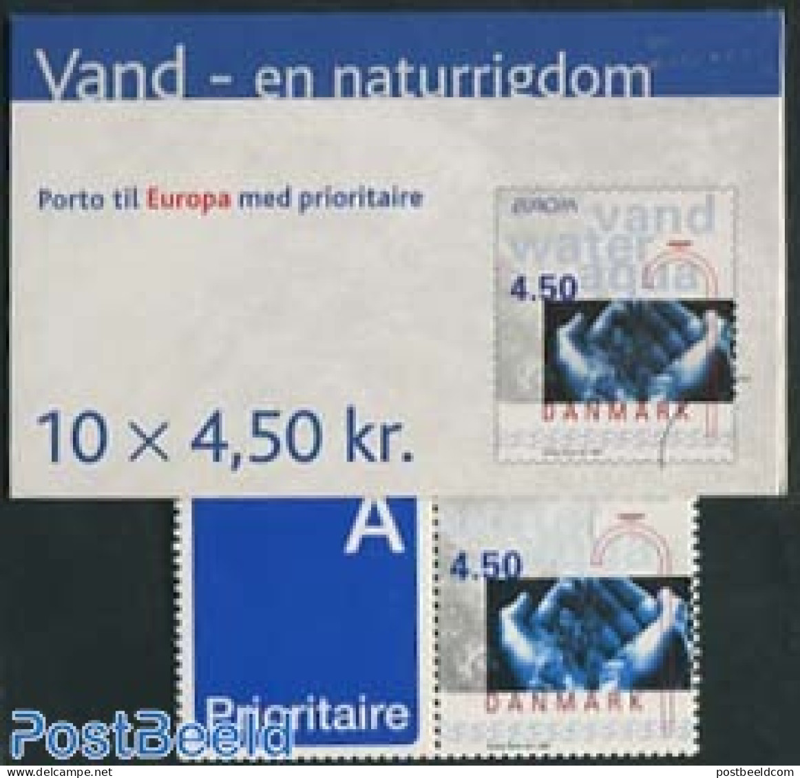 Denmark 2001 Europa Booklet, Mint NH, History - Nature - Europa (cept) - Water, Dams & Falls - Stamp Booklets - Nuovi
