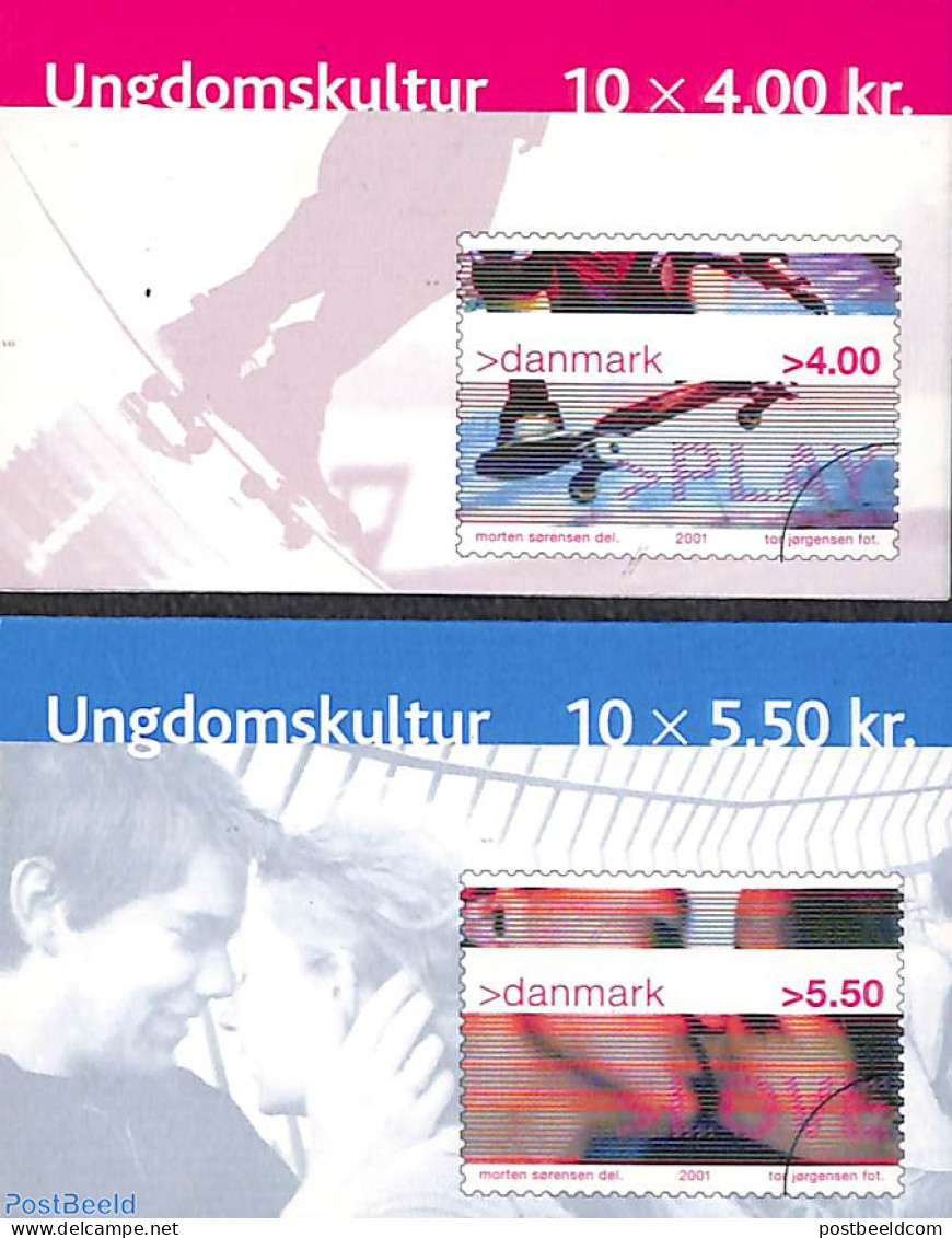 Denmark 2001 Youth 2 Booklets, Mint NH, Sport - Fun Sports - Stamp Booklets - Neufs