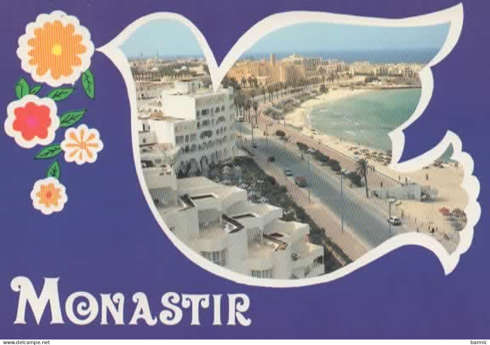 MONASTIR, VUE GENERALE DANS UNE COLOMBE  COULEUR REF 15656 - Tunisia