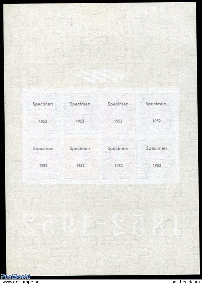Switzerland 1952 Special Sheet, 100 Years Telegraph, No Postal Val, Mint NH - Unused Stamps