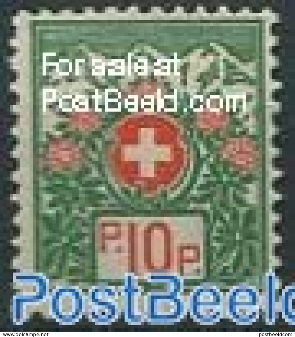 Switzerland 1927 Porto PP 10c, Without Control Number, Normal Gum, Mint NH - Unused Stamps