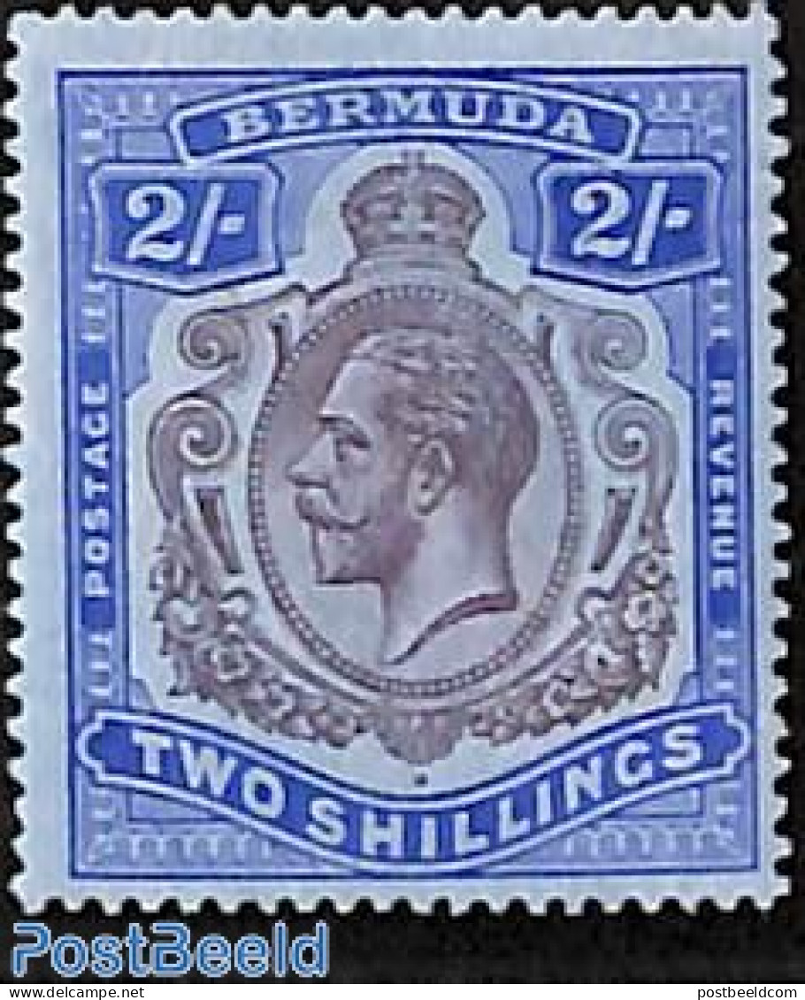 Bermuda 1918 2Sh, WM Mult Crown-CA, Stamp Out Of Set, Unused (hinged) - Bermudes