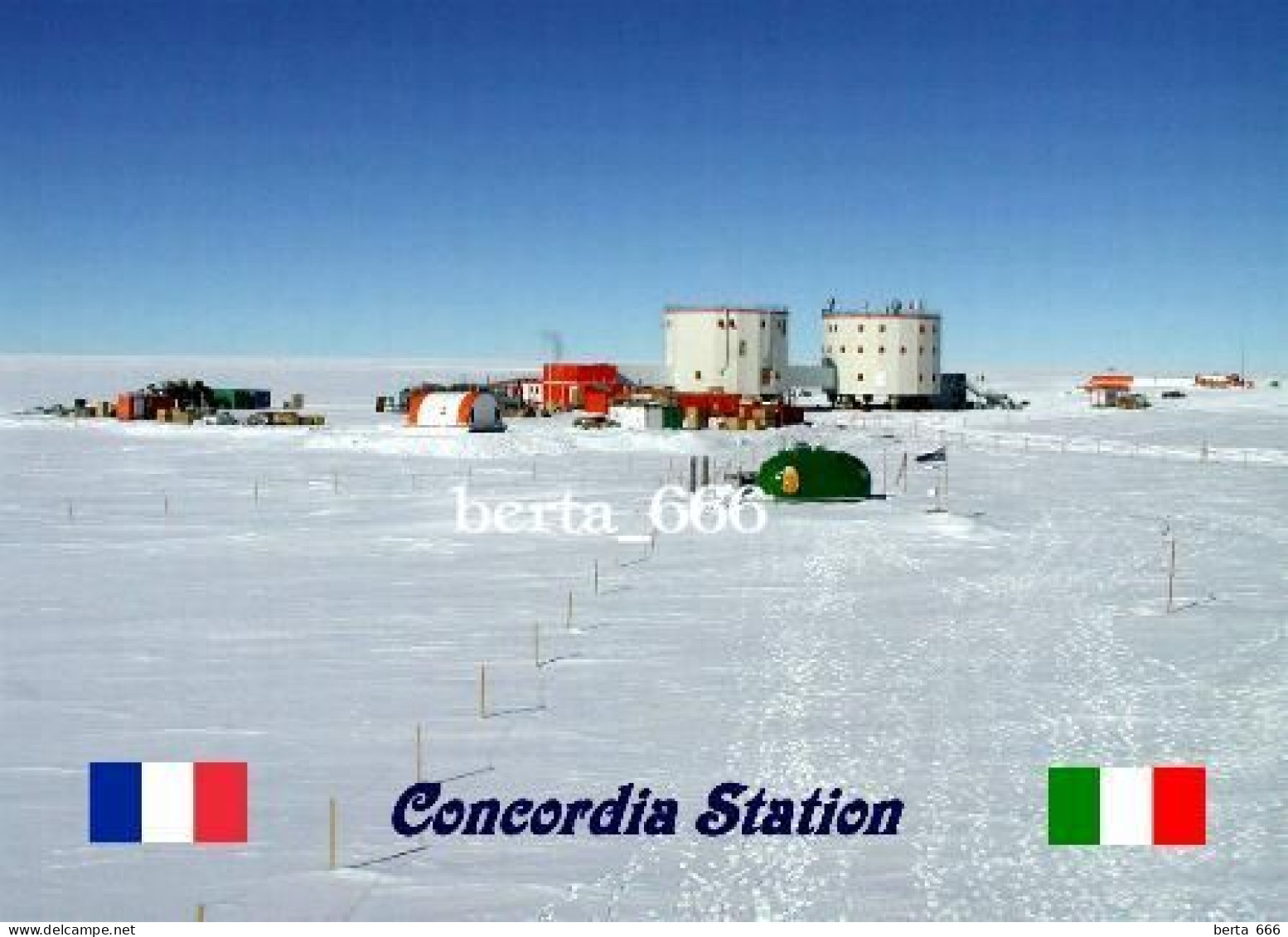 Antarctica Concordia Station France Italy New Postcard - Otros & Sin Clasificación