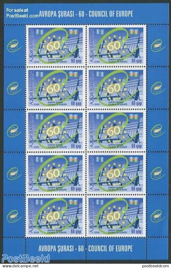 Azerbaijan 2009 European Council M/s, Mint NH, History - Europa Hang-on Issues - European Ideas