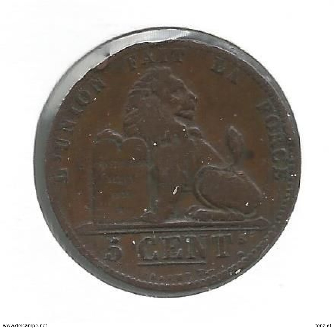 12742 * LEOPOLD I * 5 Cent 1842  Met Punt * Z.Fraai - 5 Centimes