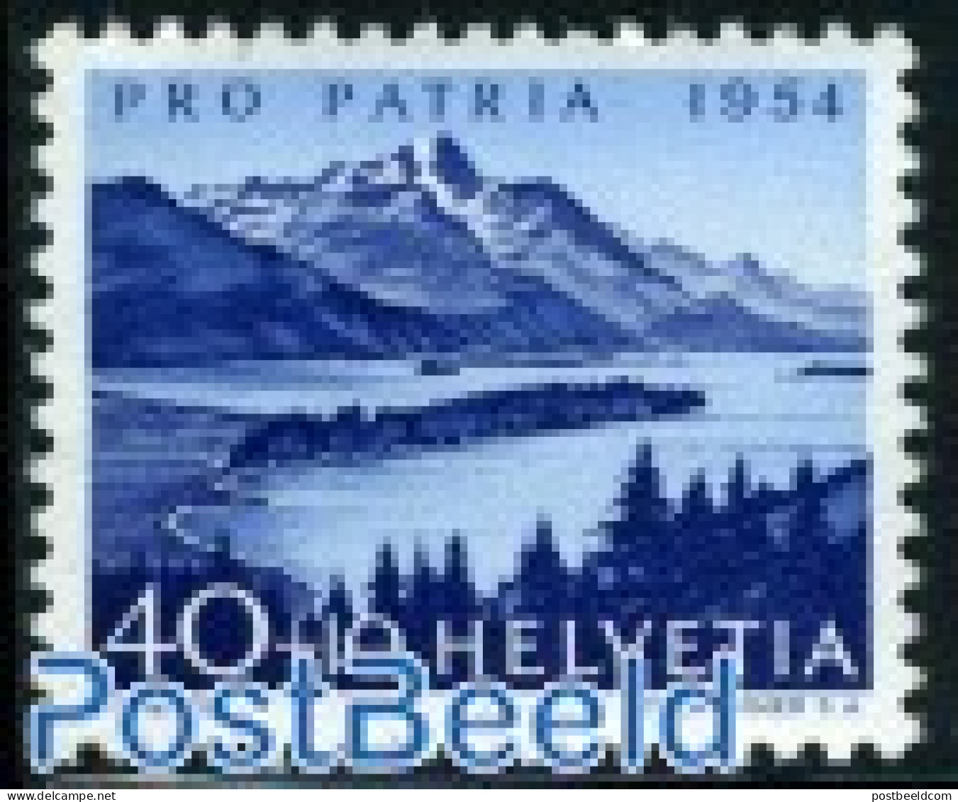 Switzerland 1954 40+10c, Stamp Out Of Set, Mint NH, Nature - Ongebruikt