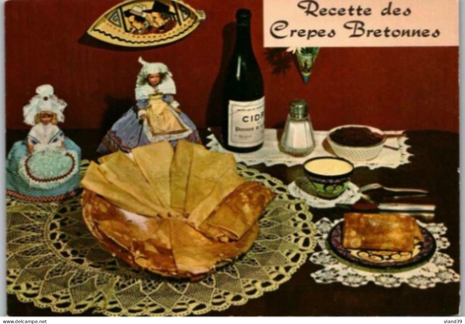 CREPES BRETONNES  -    Recettes De Cuisine    - CPM - Voir Scannes Recto-Verso - Recepten (kook)