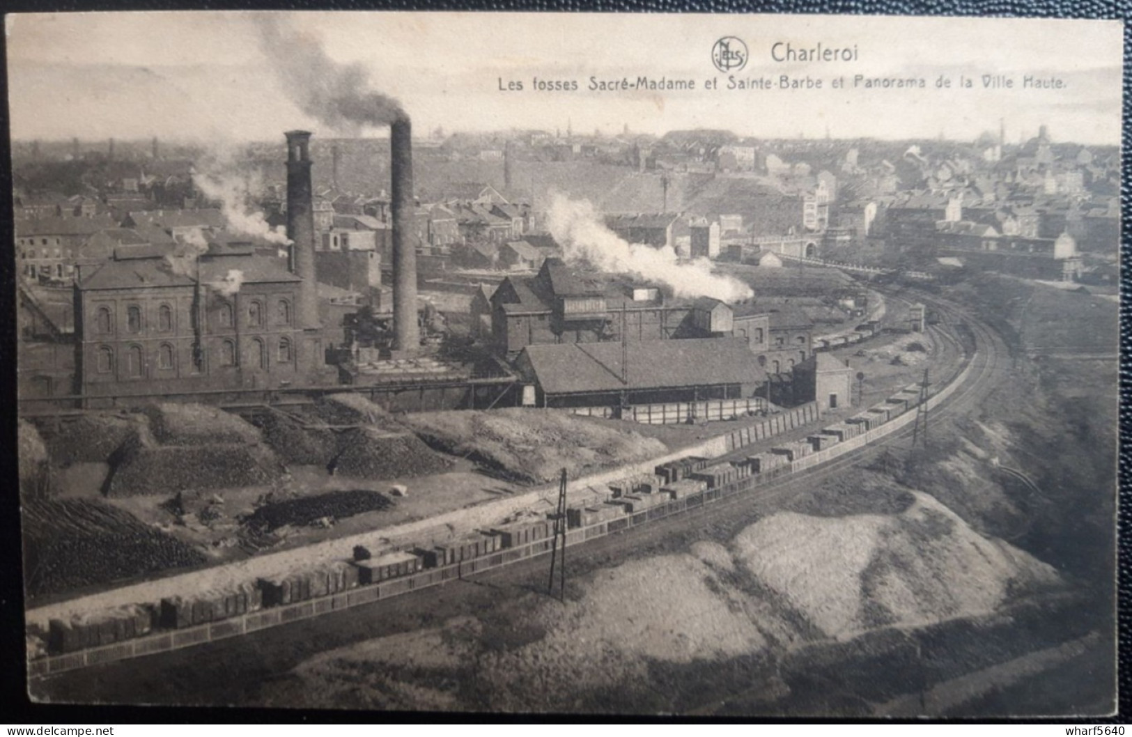 CPA  Charleroi Les Fosses Sacré-Madame Et Sainte Barbe, La Ville Haute CHARBONNAGE MINE - Charleroi