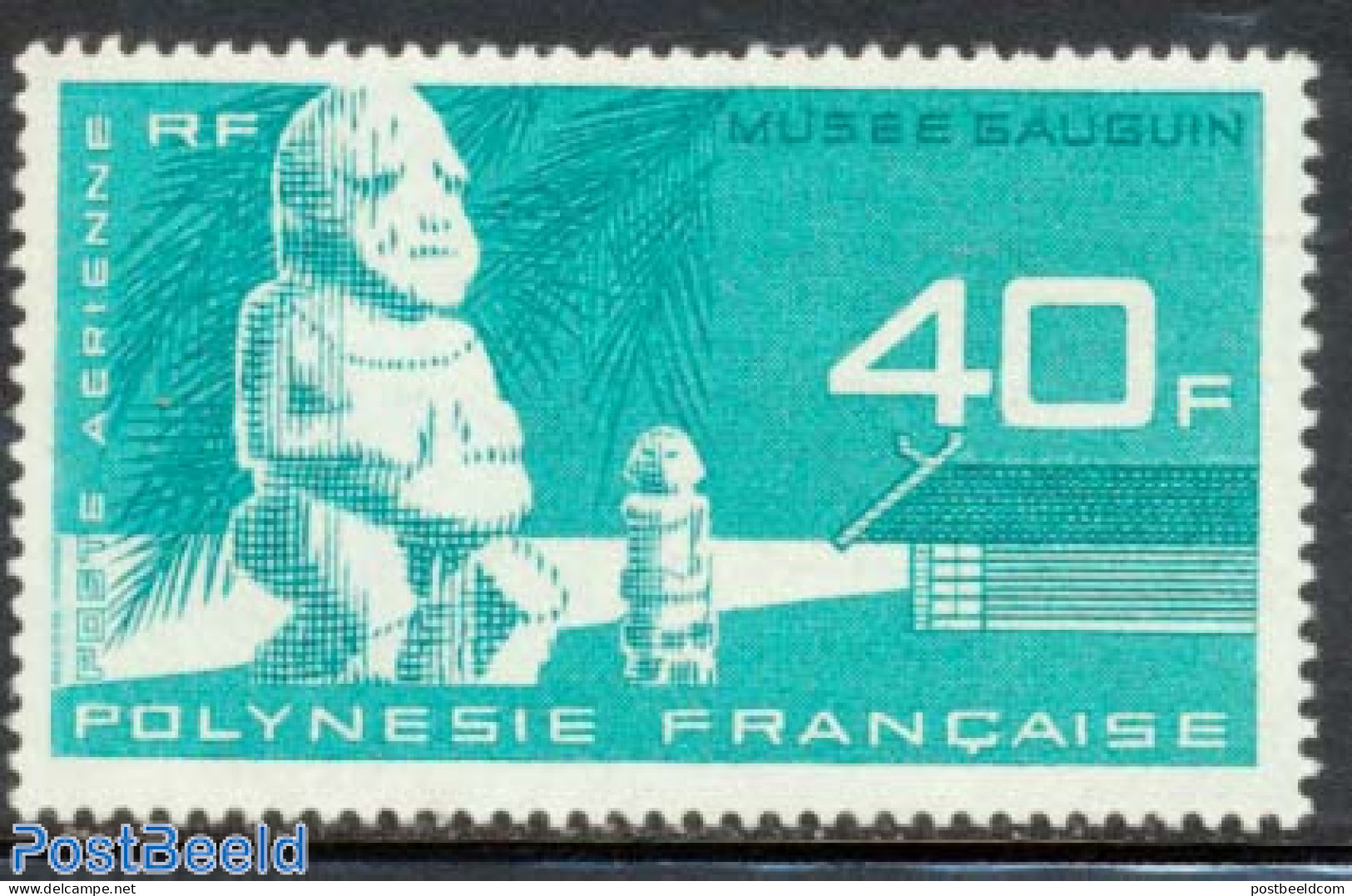 French Polynesia 1965 40F, Stamp Out Of Set, Mint NH, Art - Museums - Sculpture - Ongebruikt