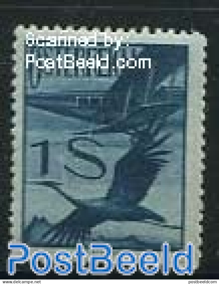 Austria 1925 1S, Stamp Out Of Set, Unused (hinged), Nature - Transport - Birds - Aircraft & Aviation - Ungebraucht