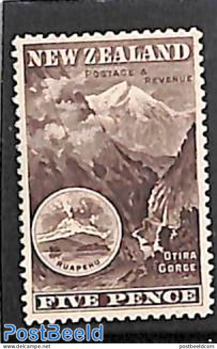 New Zealand 1898 5p, Stamp Out Of Set, Unused (hinged) - Nuevos